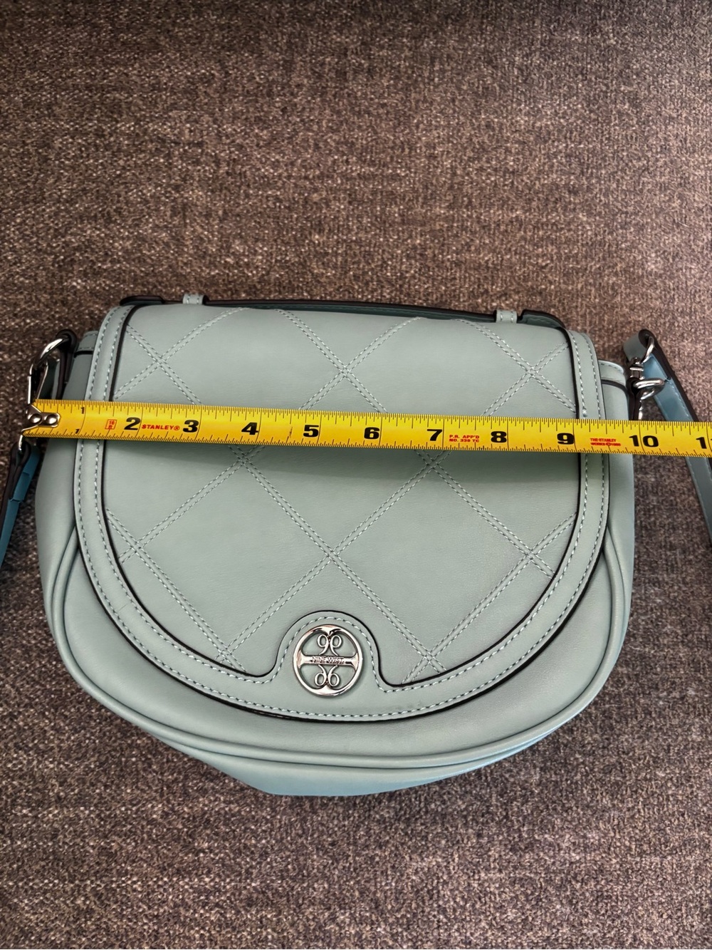 Nine West Robin’s Egg Blue Saddle Crossbody Bag - Picture 15 of 16